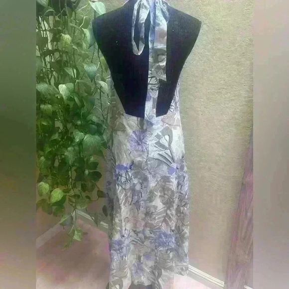 Cupshe Miramar Floral Halter Neck Midi Dress NWT Size M 💜 - Picture 5 of 8
